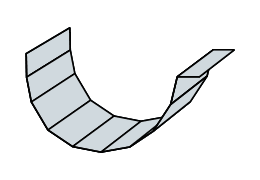 Flashings Roof Flashing Tapered Drawing Segmented Trough Gutter With Outfold & Raised Side