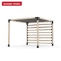 Toja Grid 3.05 x 3.05 Pergola Kit with Post Wall & Shade Sail