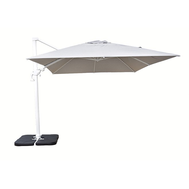 3x4m Rectangular Deluxe Cantilever Umbrella Grey