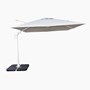 3x3m Square Deluxe Cantilever Umbrella Grey