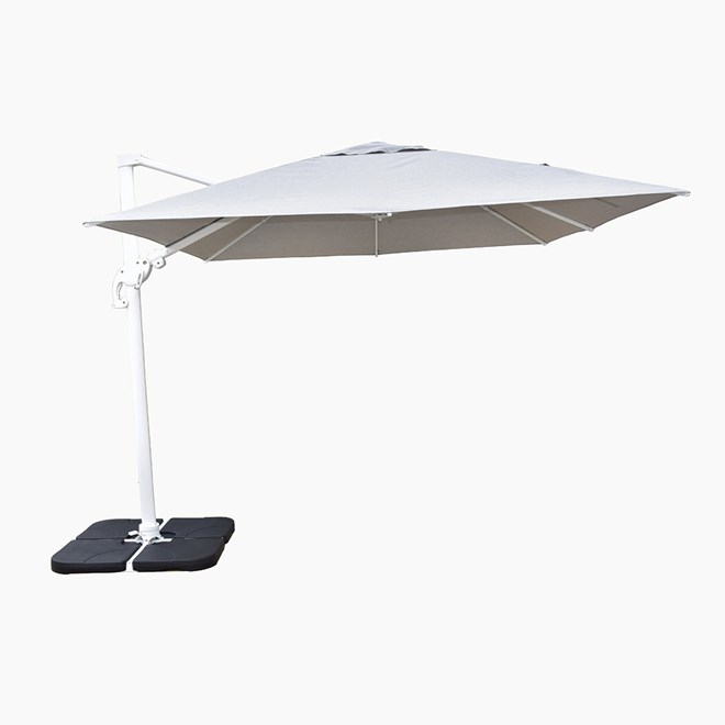 3x3m Square Deluxe Cantilever Umbrella Grey