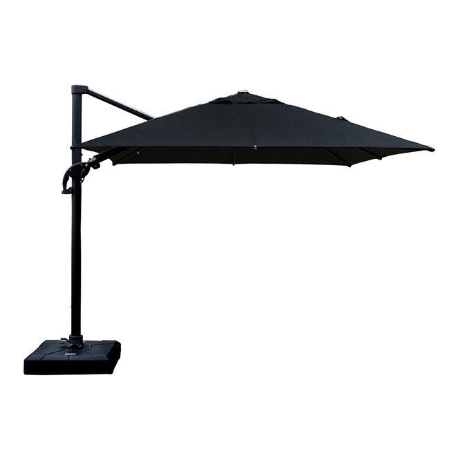 3x3m Square Odessa Cantilever Umbrella Black