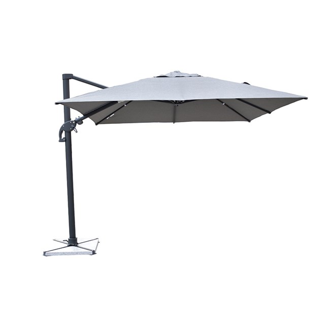 3x3m Square Odessa Cantilever Umbrella Grey