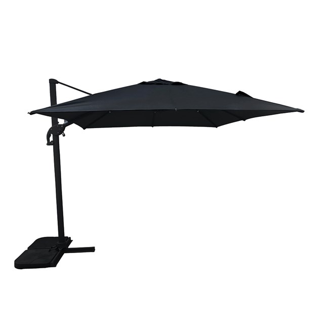 3x3m Square Cantilever Umbrella Black
