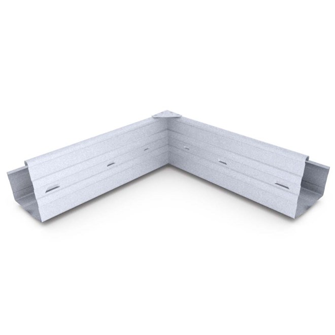 Hi-Square Gutter Internal Mitre Slotted Zinc/Aluminium