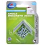 Zinc Plated 38mm Angle Bracket 4 Pack