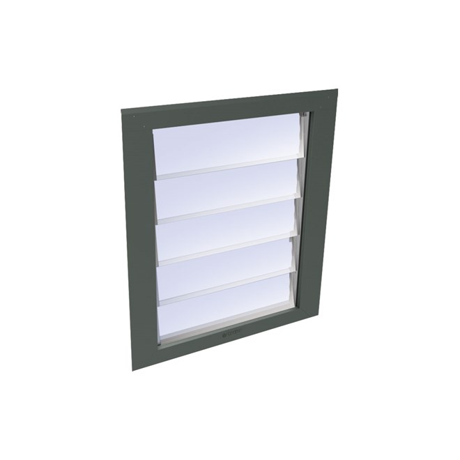 Shed Louvre Window Slate Grey