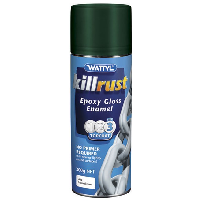 Wattyl Killrust Gloss Enamel Deep Brunswick Green Aerosol