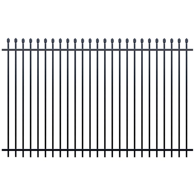 Squash Top Fence Panel 2400 x 1800mm Black