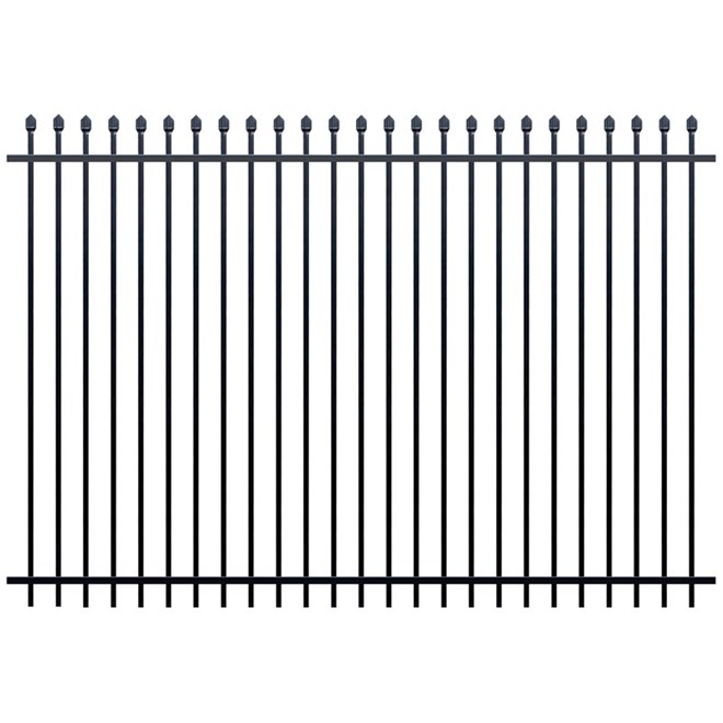 Squash Top Fence Panel 2400 x 2100mm Black