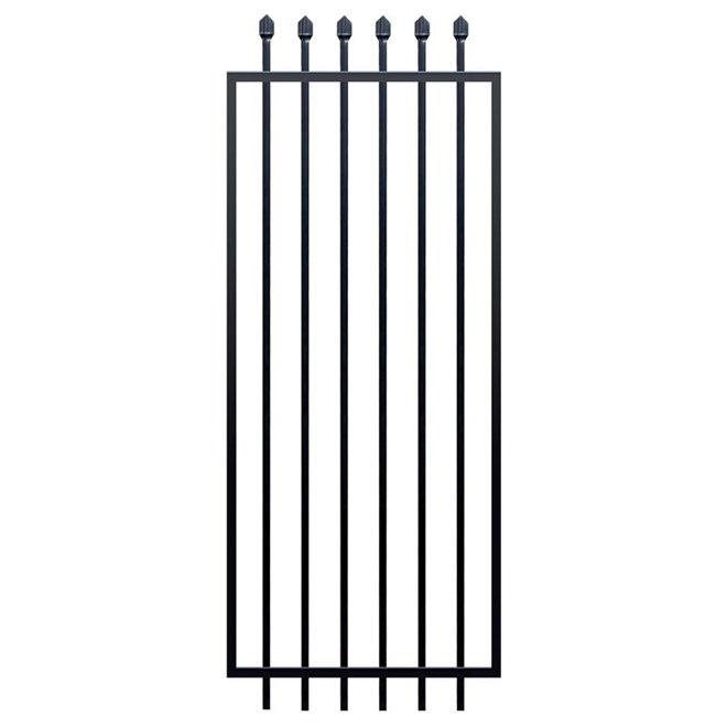 Squash Top Fence Gate 975 x 1800mm Black