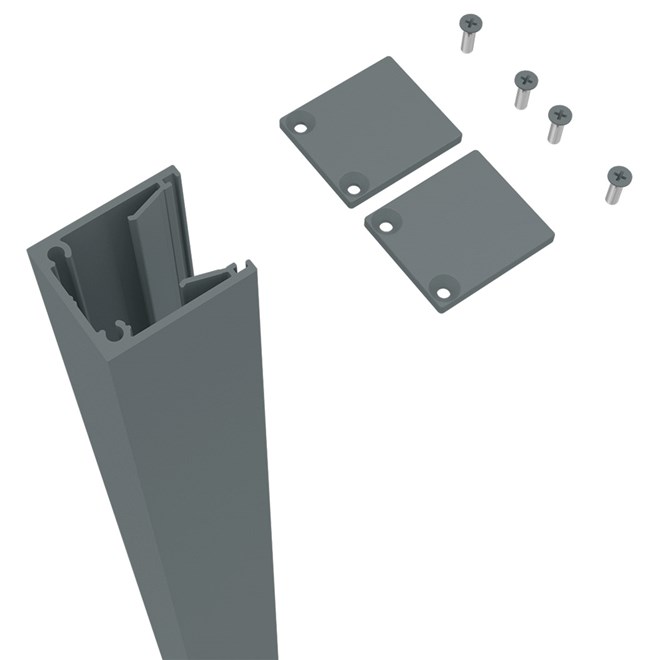 Quickscreen Plus Side Frame 2.1m Slate Grey