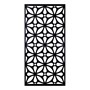 Painted Decorative Screen Floral Black 600x1200mm