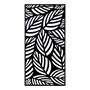 Painted Decorative Screen Leaves Black 600x1200mm
